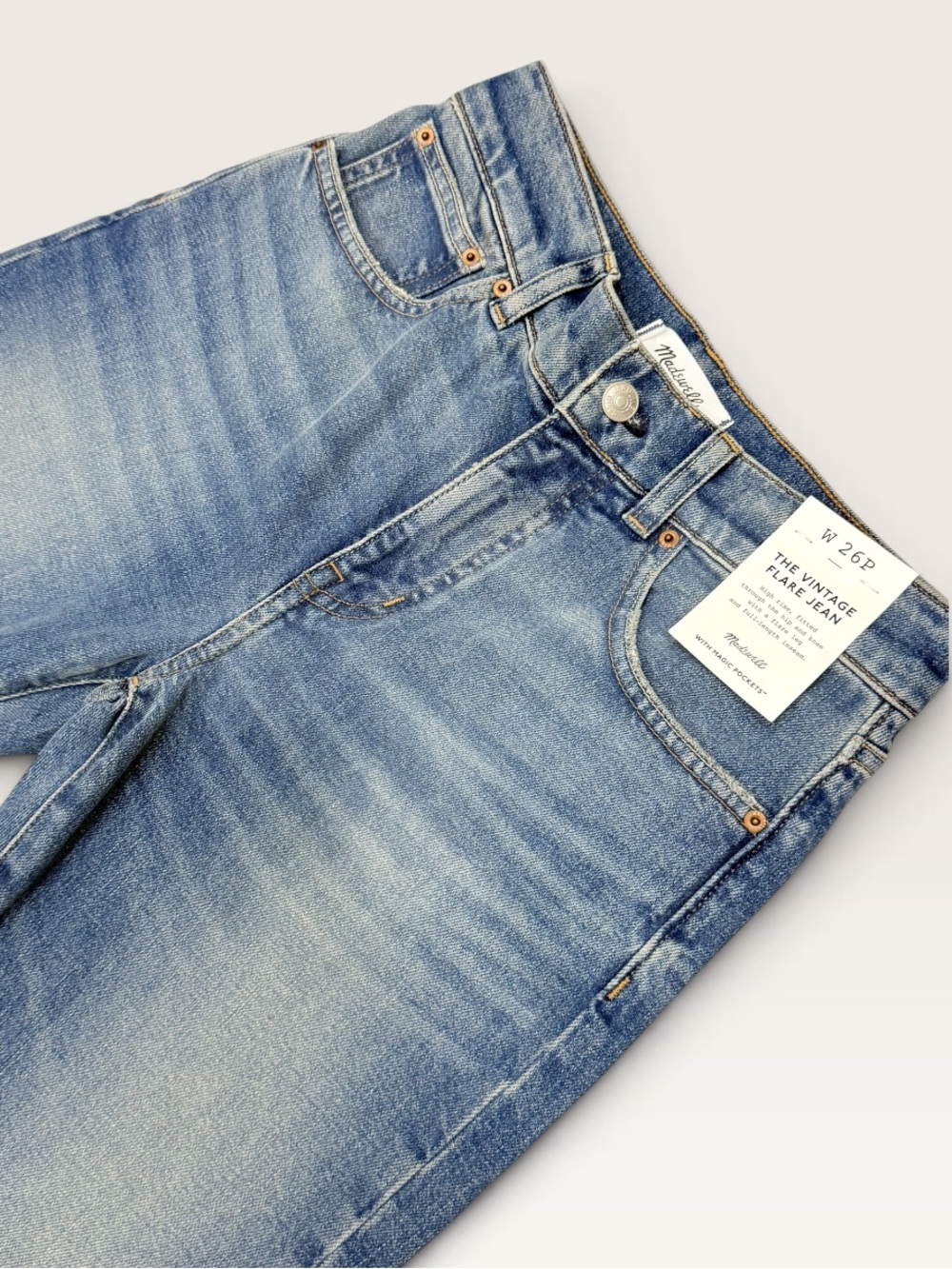Madewell Size 26 Women’s The Vintage Flare Jean Medium Blue Wash New High Rise - Picture 2 of 13